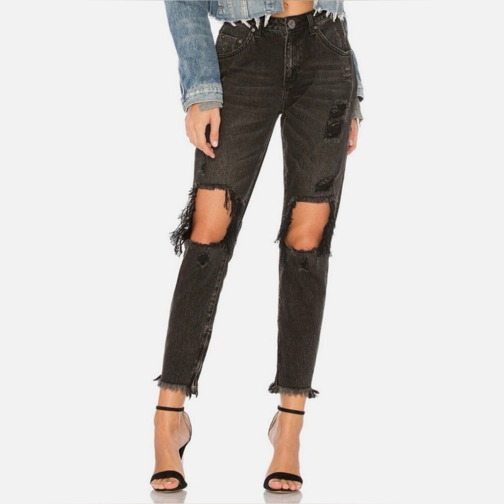 One Teaspoon Awesome Baggies Freebirds II in Black Wash